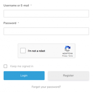 Oztorah login screen
